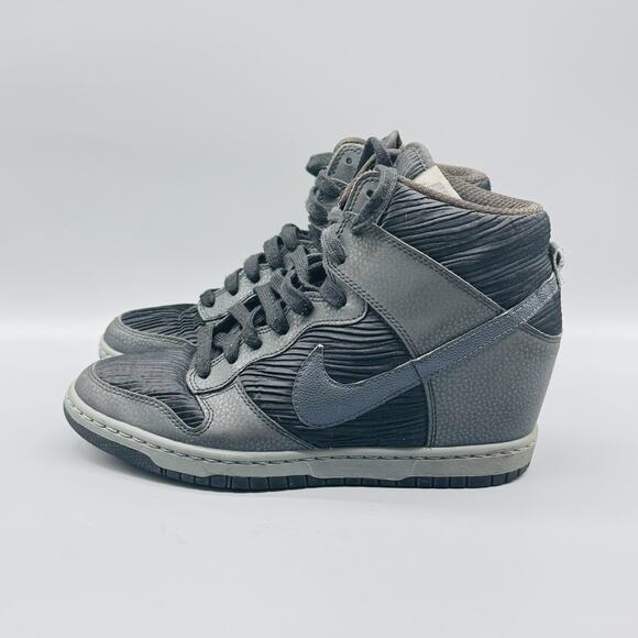 Nike Dunk Sky Hi Shoes Womens Size 10 Wedge High Top Hidden Heel Trainers - Picture 3 of 10